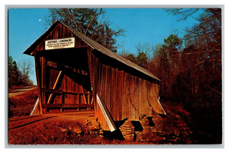 Postcard NC Historic Covered Wooden Bridge N. Carolina Vtg. Standard View Card 