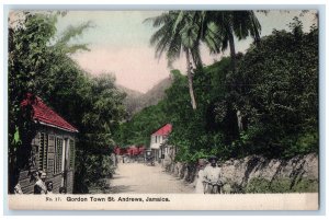 c1910 Scene at Gordon Town Saint Andrews Jamaica Unposted Antique Postcard