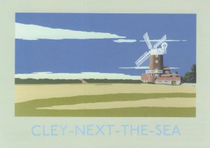 Cley Next To The Sea Suffolk David Kirk Painting Postcard