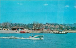 Postcard California Lake Elsinore 1950s Speedboat Columbia Recreation 23-2506