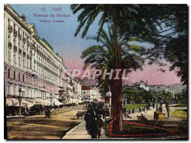 Postcard Old Nice Avenue de Verdun