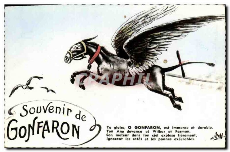 Postcard Modern Gonfaron wing Horse Memorial