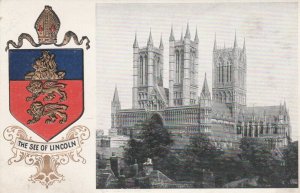 LINCOLN CATHEDRAL, THE SEE OF LINCOLN, Lincolnshire- Vintage POSTCARD