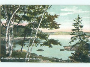 Divided-back RIVER SCENE Southport - Near Boothbay Harbor Maine ME AE6672