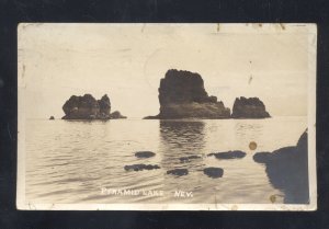 RPPC PYRAMID LAKE NEVADA 1928 UNUSUAL ROCKS VINTAGE REAL PHOTO POSTCARD