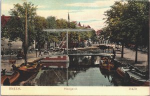 Netherlands Sneek Hoogend Vintage Postcard 04.10