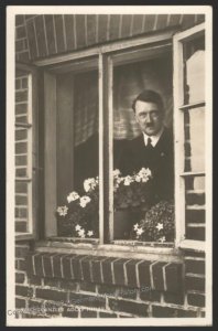 3rd Reich Germany Hitler Portrait RPPC Hoffmann Nr384 Used Happy Gardener 103689