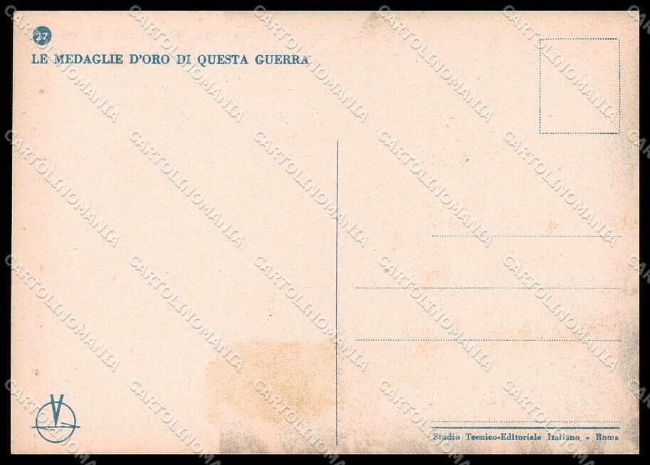 WWII WW2 Italian Propaganda Medaglie d'Oro Lorenzini Pisa AOI FG pc