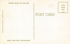 LPS63 LAKE ERIE Ohio Bathing Beach Postcard