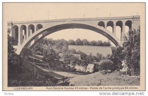 Bridge, Pont Adolphe Hauteur 45 Metres, Portee De l'Arche Principale 84 Metre...