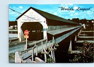 Postcard - Worlds Longest Covered Bridge - Hartland, Canada