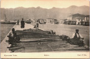 Greece Quai Itea Phocis Vintage Postcard C207