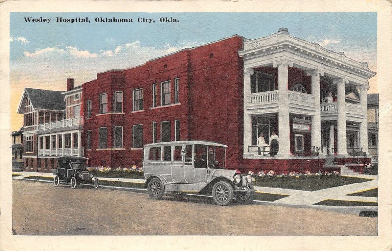 Wesley Hospital Oklahoma City OK 1916 postcard