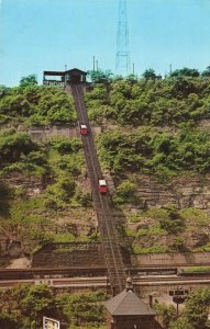 USA MT. Washington Incline Pittsburgh Chrome Postcard 08.95