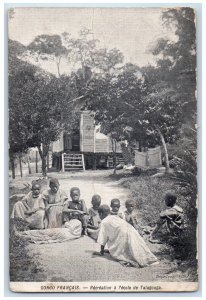 1908 Recreation a L'ecole De Talagouga Congo Francais Antique Postcard 