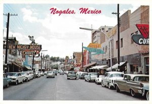 Obregon Ave Downtown Nogales Mexico 1950s & 1960s Cars 4 by 6