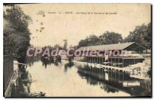 Old Postcard The Banks Of Brive Correze And Lavoirs