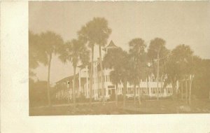 Florida Large Tropical Hotel undivided C-1910 RPPC Photo Postcard 21-14089