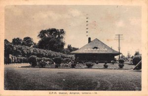 Arnprior Ontario Canada CPR Train Station Vintage Postcard AA55720