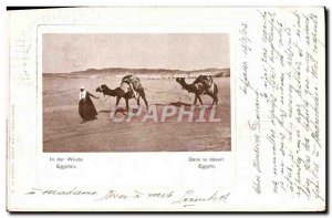 Old Postcard In Der Wuste Egypten Egypt Camels In The Desert