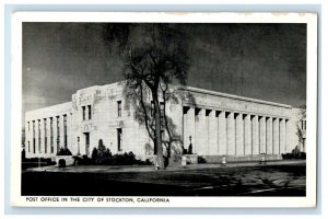 1951 Post Office Building Tree City of Stockton California CA Vintage Postcard 