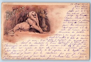 Bourgogne-Franche-Comté France Postcard Belfort Lion 1901 Posted Antique