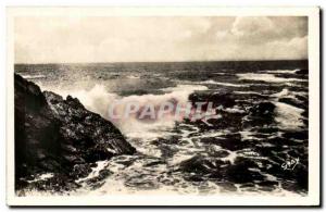 Old Postcard Piriac Sea Wave Effects in the Cote Sauvage