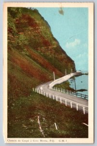 Cap St Antoni de Gros Morne, Perron Blvd Gaspe PQ 1959 Postcard Camp & Levis RPO