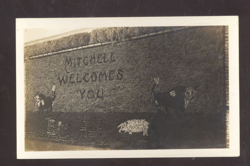 RPPC MITCHELL SOUTH DAKOTA SD THE CORN PALACE MURAL REAL PHOTO POSTCARD