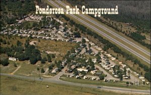 Kissimmee Florida FL Campground Birdseye View 1950s-60s Postcard