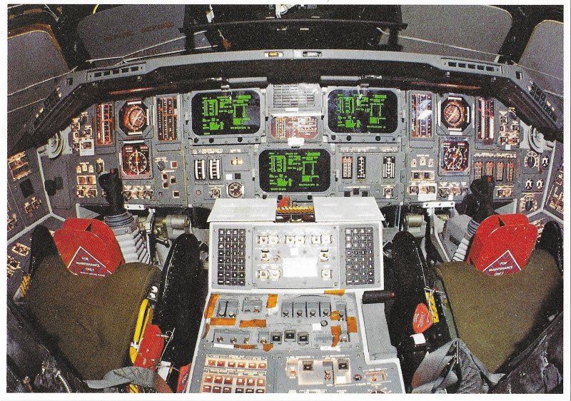 An Interior of a Space Shuttle Flight Deck Kennedy Space Center 4 by 6