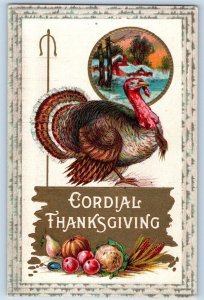 Vacaville California CA Postcard Thanksgiving Cordial Turkey House Winter 1914