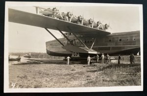 Mint Real Picture Postcard Dornier DOX Giant Seaplane Launching