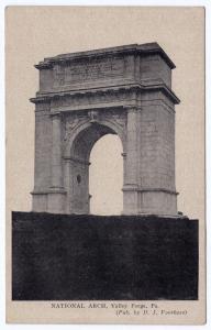 1907-1915 Valley Forge PA National Historical Park National Arch RARE Postcard