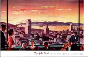 Postcard Top of the Mark at Hotel Mark Hopkins in San Francisco, California