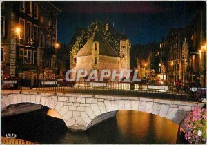 Modern Postcard Annecy The Venice Savoyard Feerie e nightspots on Old Prisons...