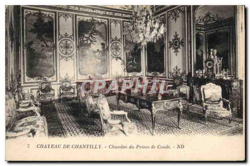 Old Postcard Chateau de Chantilly Prince of Conde House