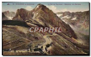 Old Postcard Bagneres de Bigorre Col du Tourmalet Descante to Bareges