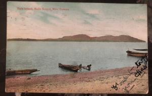 1909 Melbourne Australia Picture Postcard PPC Cover Yule Island New Guinea