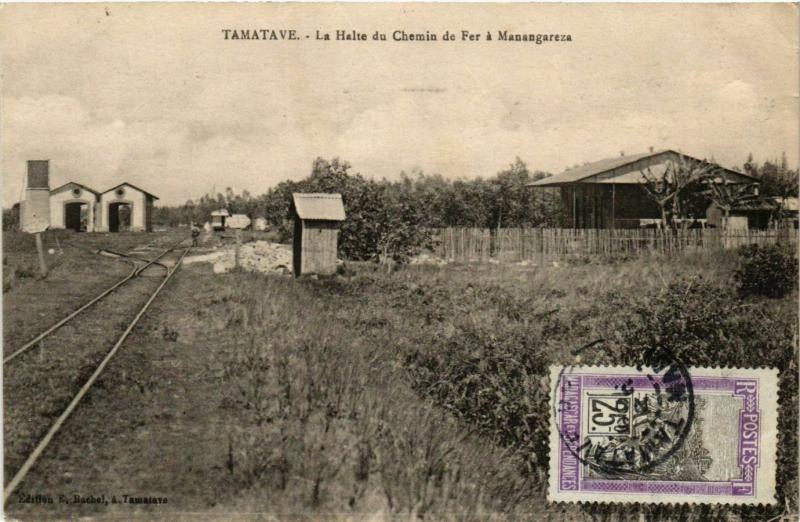 CPA Tamatave- La Halte du Chemin de Fer a Manangareza MADAGASCAR (819538)