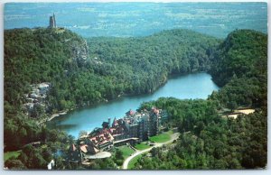 M-61608 View of Mohonk From The Air Lake Mohonk Mountain House New Paltz New ...