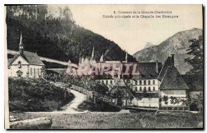 Postcard Old Convent of the Grande Chartreuse main entrance and the Chapel of...