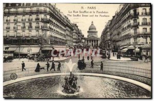 Old Postcard Paris La Rue Soufflot and the Pantheon