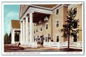 c1920 Lake Hotel Exterior Building Yellowstone Park Wyoming WY Vintage Postcard