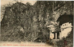 CPA AK VIETNAM LANGSON - Entrée de la Grotte des rochers de Ky-Lua (212798)