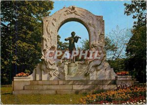 Postcard Wien Modern Vienna Johann Strass Denkmal The monument of Johann Strauss