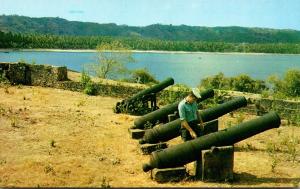 Tobago Plymouth Fort James Old Cannons