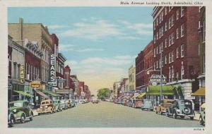 Ohio Ashtabula Main Avenue Looking North CURTEICH
