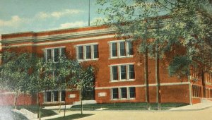 Brazil Indiana Postcard High School Building