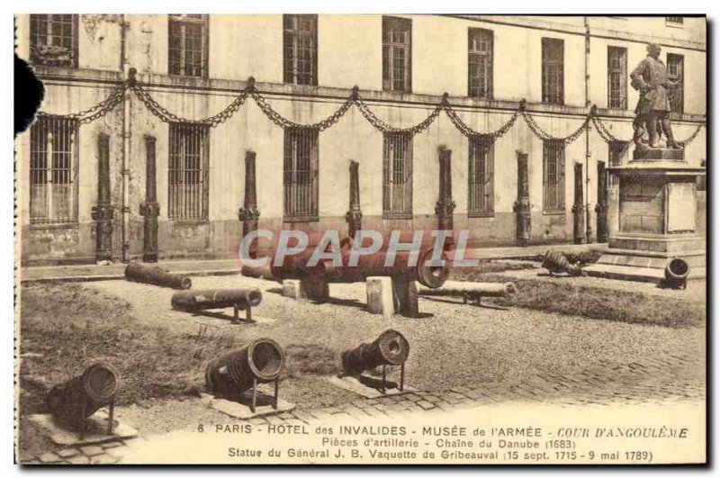 Old Postcard Paris Hotel Invalid Musee De l & # 39Armee Court & # 39Angouleme...